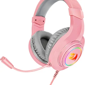 Audífonos Gamer Rosados Multiplataforma Redragon Hylas H260P